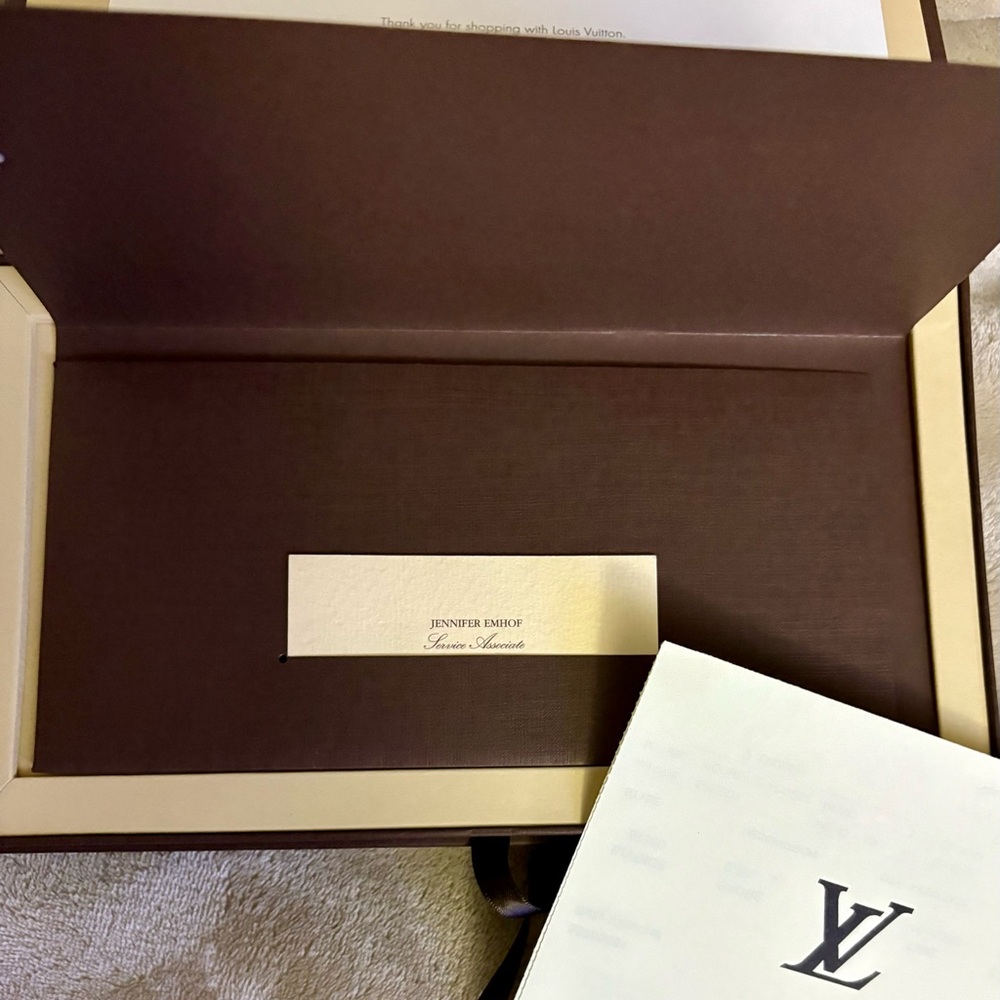 Authentic Vintage Louis Vuitton Brown Receipt or Gift Card Box! - Picture 7 of 14